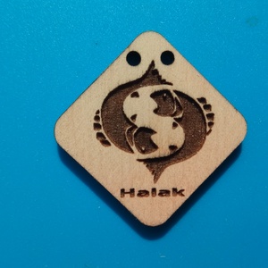 HALAK horoszkóp mintás függő. Visszapillantóra, nyakba, szekrényajtóra, hátizsákra. , Otthon & Életmód, Dekoráció, Fali és függő dekoráció, Függődísz, Gravírozás, pirográfia, MESKA