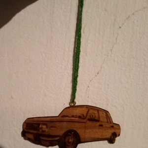 Wartburg 1.3 L mintás karácsonyfadísz, függő. Visszapillantóra, nyakba, szekrényajtóra, hátizsákra.  - otthon & életmód - dekoráció - fali és függő dekoráció - függődísz - Meska.hu