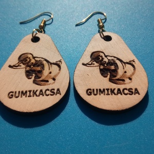 Gumikacsa mintás fülbevaló.  - esküvő - ékszer - fülbevaló - Meska.hu