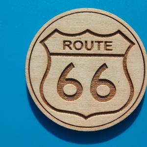 Route 66 mintás hűtőmágnes. - Meska.hu