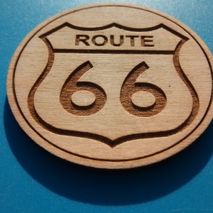 Route 66 mintás hűtőmágnes. - otthon & életmód - konyhafelszerelés, tálalás - konyhai dekoráció - hűtőmágnes - Meska.hu