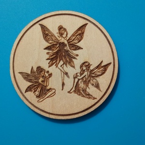 Tündér mintás hűtőmágnes. Valentin, Otthon & Életmód, Konyhafelszerelés, tálalás, Konyhai dekoráció, Hűtőmágnes, Gravírozás, pirográfia, MESKA