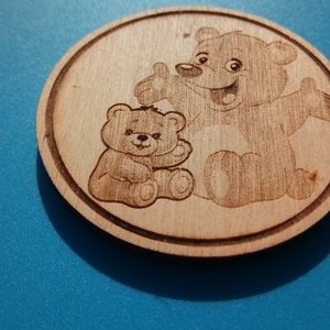 2 Maci, medve mintás hűtőmágnes.  - otthon & életmód - konyhafelszerelés, tálalás - konyhai dekoráció - hűtőmágnes - Meska.hu
