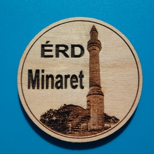 Érd, minarett mintás hűtőmágnes. , Otthon & Életmód, Konyhafelszerelés, tálalás, Konyhai dekoráció, Hűtőmágnes, Gravírozás, pirográfia, MESKA