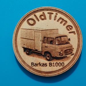 Barkas hűtős mintás hűtőmágnes. , Otthon & Életmód, Konyhafelszerelés, tálalás, Konyhai dekoráció, Hűtőmágnes, Gravírozás, pirográfia, MESKA