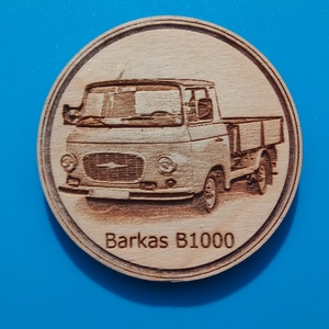 Barkas platós D mintás hűtőmágnes. , Otthon & Életmód, Konyhafelszerelés, tálalás, Konyhai dekoráció, Hűtőmágnes, Gravírozás, pirográfia, MESKA