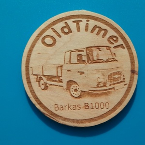 Barkas platós S mintás hűtőmágnes. , Otthon & Életmód, Konyhafelszerelés, tálalás, Konyhai dekoráció, Hűtőmágnes, Gravírozás, pirográfia, MESKA