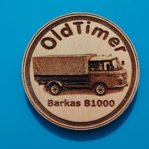 Barkas ponyvás mintás hűtőmágnes. , Otthon & Életmód, Konyhafelszerelés, tálalás, Konyhai dekoráció, Hűtőmágnes, Gravírozás, pirográfia, MESKA