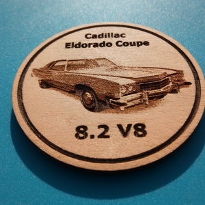 Cadillac Eldorado mintás hűtőmágnes.  - otthon & életmód - konyhafelszerelés, tálalás - konyhai dekoráció - hűtőmágnes - Meska.hu