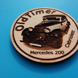 Mercedes 200 cabiolet mintás hűtőmágnes.  - otthon & életmód - konyhafelszerelés, tálalás - konyhai dekoráció - hűtőmágnes - Meska.hu