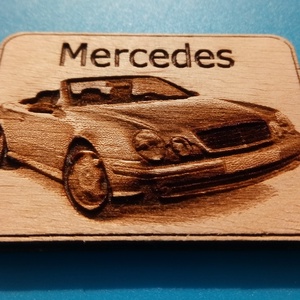 Mercedes cabrio mintás hűtőmágnes.  - otthon & életmód - konyhafelszerelés, tálalás - konyhai dekoráció - hűtőmágnes - Meska.hu