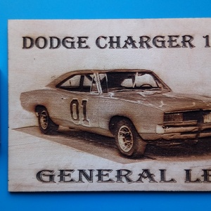 Lee Tábornok Dodge Chrager, amerikai autós találkozó résztvevőknek. Veterán őrülteknek. Fém tábla hangulattal. - otthon & életmód - dekoráció - kép & falikép - fából készült kép - Meska.hu