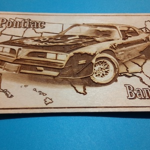 Pontiac  Bandita , a Trans Am amerikai autós találkozó résztvevőknek. Veterán őrülteknek. Fém tábla hangulattal. - otthon & életmód - dekoráció - kép & falikép - fából készült kép - Meska.hu