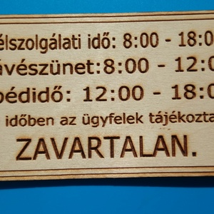 Humoros irodatábla Ügyfélszolgálat stílusban  Vicces figyelmeztetőtábla irodába  Zavartalan! - otthon & életmód - dekoráció - kép & falikép - fából készült kép - Meska.hu