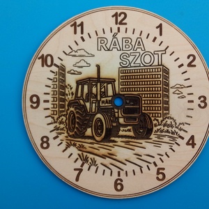 Rába traktor, SZOT üdülő előtt. Falióra, nosztalgikus hangulattal. ;) - otthon & életmód - dekoráció - fali és függő dekoráció - falióra & óra - Meska.hu