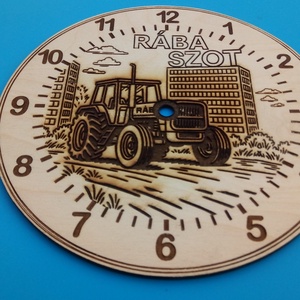 Rába traktor, SZOT üdülő előtt. Falióra, nosztalgikus hangulattal. ;) - otthon & életmód - dekoráció - fali és függő dekoráció - falióra & óra - Meska.hu