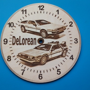 Delorean falióra. Amerikai autó bolondoknak, a film szerelmeseinek és veterán autósoknak. - otthon & életmód - dekoráció - fali és függő dekoráció - falióra & óra - Meska.hu