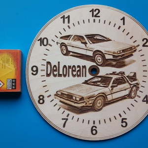 Delorean falióra. Amerikai autó bolondoknak, a film szerelmeseinek és veterán autósoknak. - otthon & életmód - dekoráció - fali és függő dekoráció - falióra & óra - Meska.hu