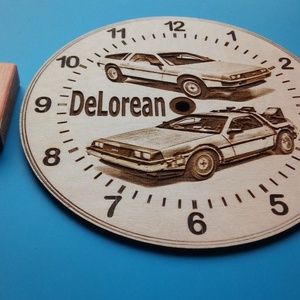 Delorean falióra. Amerikai autó bolondoknak, a film szerelmeseinek és veterán autósoknak. - otthon & életmód - dekoráció - fali és függő dekoráció - falióra & óra - Meska.hu