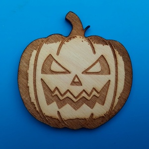 Hűtőmágnes haloween tök , töklámpás mintával. , Otthon & Életmód, Konyhafelszerelés, tálalás, Konyhai dekoráció, Hűtőmágnes, Gravírozás, pirográfia, MESKA