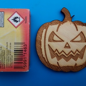 Hűtőmágnes haloween tök , töklámpás mintával.  - otthon & életmód - konyhafelszerelés, tálalás - konyhai dekoráció - hűtőmágnes - Meska.hu