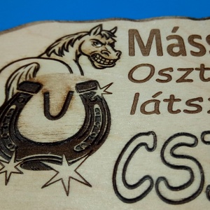 Kutyatábla, veszélyesen rúgó lóval. Igazi kép, hamarosan. (3) - esküvő - dekoráció - tábla & jelzés - Meska.hu