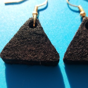 Fekete filc bevonatú egyedi buli fülbevaló. Karácsonyra, szilveszterre, mikulásra, vidám házibuliba vagy ajándékba. - esküvő - ékszer - fülbevaló - Meska.hu