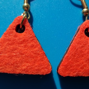 Narancs filc bevonatú egyedi buli fülbevaló. Karácsonyra, szilveszterre, mikulásra, vidám házibuliba vagy ajándékba. - esküvő - ékszer - fülbevaló - Meska.hu