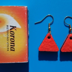 Narancs filc bevonatú egyedi buli fülbevaló. Karácsonyra, szilveszterre, mikulásra, vidám házibuliba vagy ajándékba. - esküvő - ékszer - fülbevaló - Meska.hu