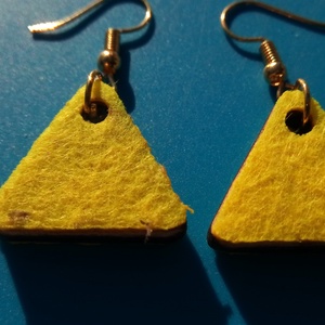 Sárga filc bevonatú buli fülbevaló. Karácsonyra, szilveszterre, mikulásra, vidám házibuliba, koncertre vagy ajándékba. - esküvő - ékszer - fülbevaló - Meska.hu