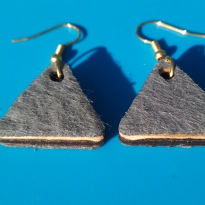 Szürke filc bevonatú buli fülbevaló. Karácsonyra, szilveszterre, mikulásra, vidám házibuliba, koncertre vagy ajándékba. - esküvő - ékszer - fülbevaló - Meska.hu