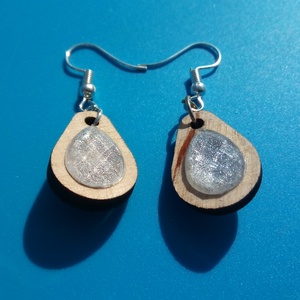 Ezüst csepp strasszos buli fülbevaló Karácsonyra, szilveszterre, mikulásra, vidám házibuliba, koncertre vagy ajándékba. - esküvő - ékszer - fülbevaló - Meska.hu