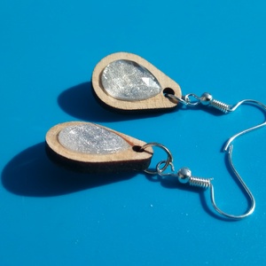 Ezüst csepp strasszos buli fülbevaló Karácsonyra, szilveszterre, mikulásra, vidám házibuliba, koncertre vagy ajándékba. - esküvő - ékszer - fülbevaló - Meska.hu