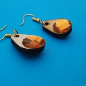 Sárga csepp strasszos buli fülbevaló Karácsonyra, szilveszterre, mikulásra, vidám házibuliba, koncertre vagy ajándékba. - esküvő - ékszer - fülbevaló - Meska.hu