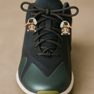 Teknősös cipőfűződísz. Teknőcös, teknős, teknőc mintás dísz. Teknőssel, teknőccel készült karlánc, bokalánc alapanyag., Ékszer, Lábdísz és Testékszer, Lábgyűrű és Lábdísz, Gravírozás, pirográfia, MESKA