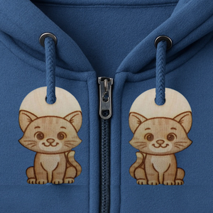 Cicás zsinórdísz. Cica, macska mintával készült háti- és tornazsákdísz. Cicával készült függődísz. A csomagban 2 db van. - Meska.hu