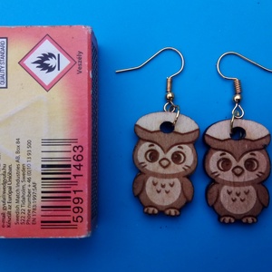 Bagoly fülbevaló. Baglyos füldísz, bagollyal. Kiváló ajándék lánynak, vidám hölgynek, nőnek szilveszterre vagy bármikor. - esküvő - ékszer - fülbevaló - Meska.hu