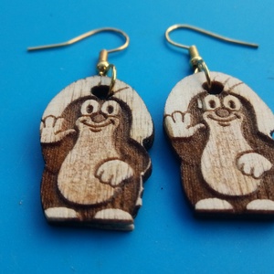 Vakond fülbevaló. Vakondos füldísz vakonddal. Kiváló ajándék lánynak, vidám hölgynek, nőnek szilveszterre vagy bármikor. - esküvő - ékszer - fülbevaló - Meska.hu