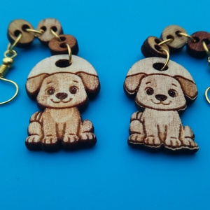 Láncos Kutya fülbevaló. Kutyás füldísz kutyával. Kiváló ajándék lánynak, vidám hölgynek, nőnek szilveszterre. - esküvő - ékszer - fülbevaló - Meska.hu