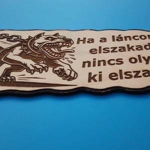 Humoros(nak szánt) kutyatábla. Ha elszakad... Vigyázz a kutya harap helyett.  - otthon & életmód - dekoráció - kép & falikép - táblakép - Meska.hu