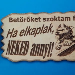 Humoros(nak szánt) kutyatábla. Neked annyi.... Vigyázz a kutya harap helyett.  - otthon & életmód - dekoráció - kép & falikép - táblakép - Meska.hu