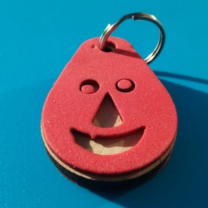 Piros, Nevető kulcstartó. Vidám gyerekeknek, vicces felnőtteknek, humoros öregeknek vagy szomorúaknak ajándékba.  - táska & tok - kulcstartó & táskadísz - kulcstartó - Meska.hu