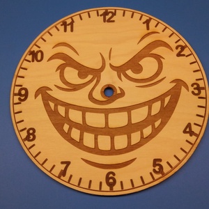 Gonosz mosoly falióra. Gyereknek, felnőttnek, ha szeretik az effajta, groteszk humort. Nappaliba, hálószobába, garázsba. - otthon & életmód - dekoráció - fali és függő dekoráció - falióra & óra - Meska.hu