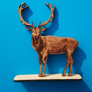 Szarvas vitrindísz. Vagy asztali dísz. Karácsonyra, mikulásra, szilveszterre. Vadásznak, állatbarátnak, erdőjárónak. - esküvő - dekoráció - asztaldísz - Meska.hu