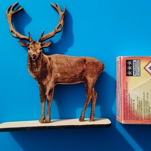 Szarvas vitrindísz. Vagy asztali dísz. Karácsonyra, mikulásra, szilveszterre. Vadásznak, állatbarátnak, erdőjárónak. - esküvő - dekoráció - asztaldísz - Meska.hu