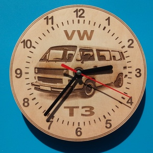 VW, VolksWagen T4 mintás falióra. Vws, volkswagenes képpel. Vagy T3 mintával, amiből van kerek és kockalámpás is. - otthon & életmód - dekoráció - fali és függő dekoráció - falióra & óra - Meska.hu