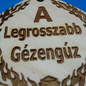 Humoros medál, gyerek dícséretével. Egyedi ajándék gyermekednek, keresztfiadnak, szomszédnak. A legrosszabb Gézengúz - ékszer - nyaklánc - medálos nyaklánc - Meska.hu