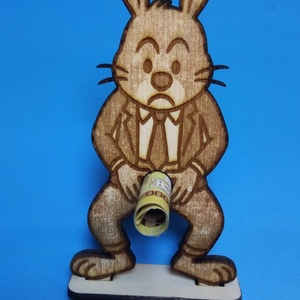 Húsvéti pénzátadó nyuszi, felnőtteknek. Vicces, vidám nyúl, de főleg pikáns. - ünnepi díszek, dekorációk - húsvéti díszek és dekorációk - húsvéti pénzátadó - Meska.hu