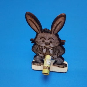 Húsvéti pénzátadó nyuszi, felnőtteknek. Vicces, vidám nyúl, de főleg pikáns. - ünnepi díszek, dekorációk - húsvéti díszek és dekorációk - húsvéti pénzátadó - Meska.hu