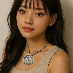 Gravírozott fa medál Szűz Mária és a kis Jézus ábrázolásával. Időseknek, vallásos érzelműeknek, hívőknek húsvéti ajándék - Meska.hu